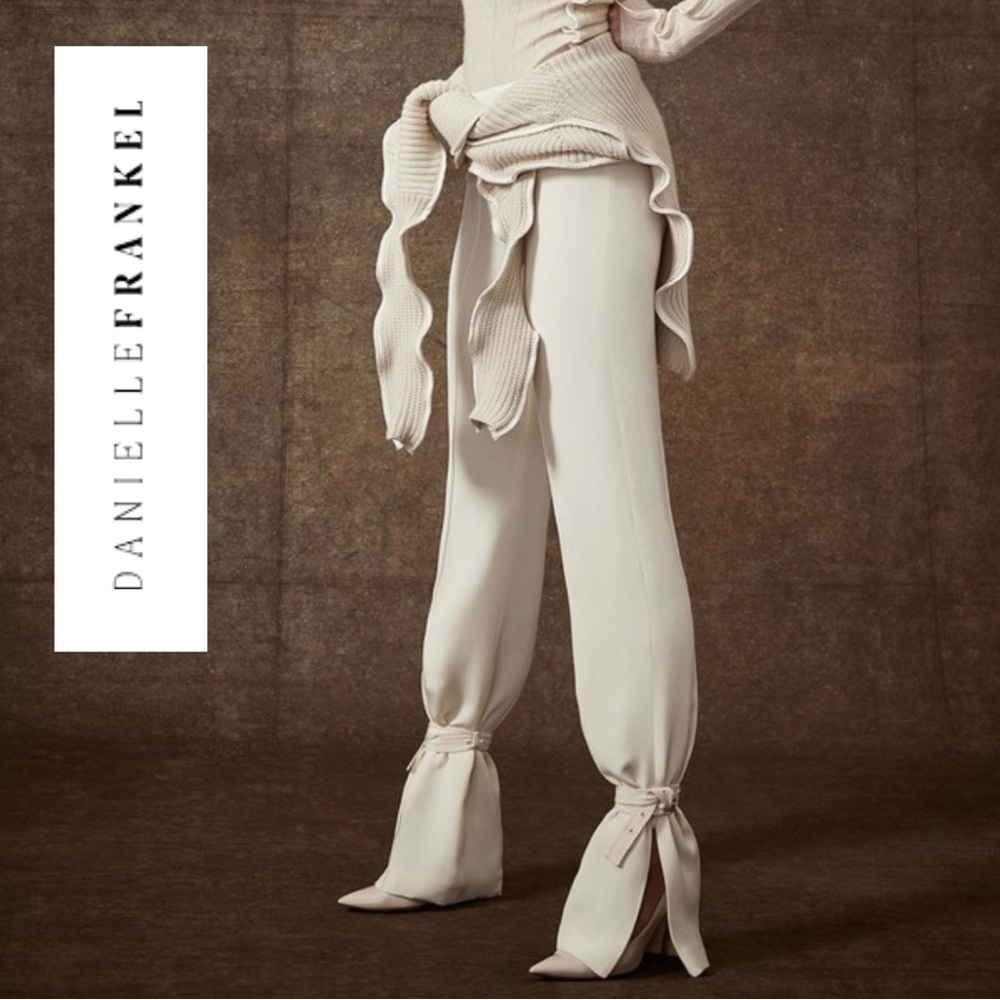 Danielle Frankel Silk Crepe Trouser Pants